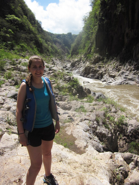Mundy scholar Emily Ferrando in the Somoto Canyon in Nicaragua.