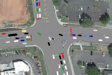 3-D visualization of where toll lane traffic will exit onto Hickory Grove Road in Cobb County.