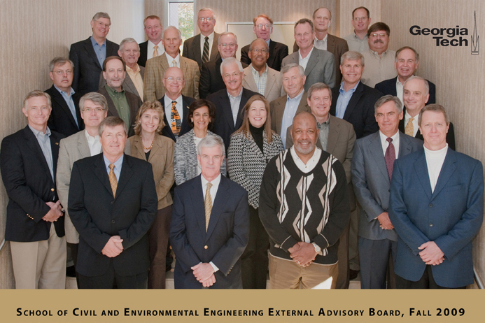 Rob Berstein pictured with the School of Civil and Environmental Engineering External Advisory Board in 2009