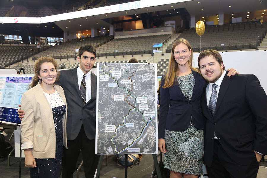 Team Gogre Engineering members Zoe Turner-Yovanovitch, Stephen Montgomery, Laura O'Connell and David Woodson.