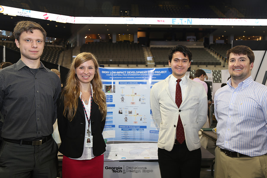 Team Vandfald Engineering members Brian Stanfield, Grace Brosofsky, David Hernandez and Jackson Orr. (Photo: Jess Hunt-Ralston)