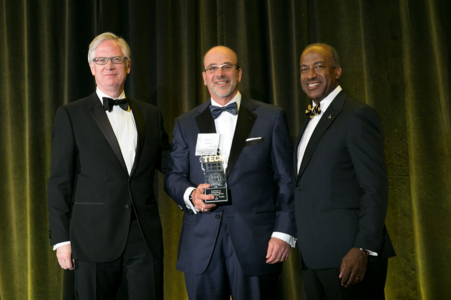 Jimmy A. Carlos at the Georgia Tech College of Engineering Alumni Awards in April. Carlos was inducted into the Academy of Distinguished Engineering Alumni at the event.