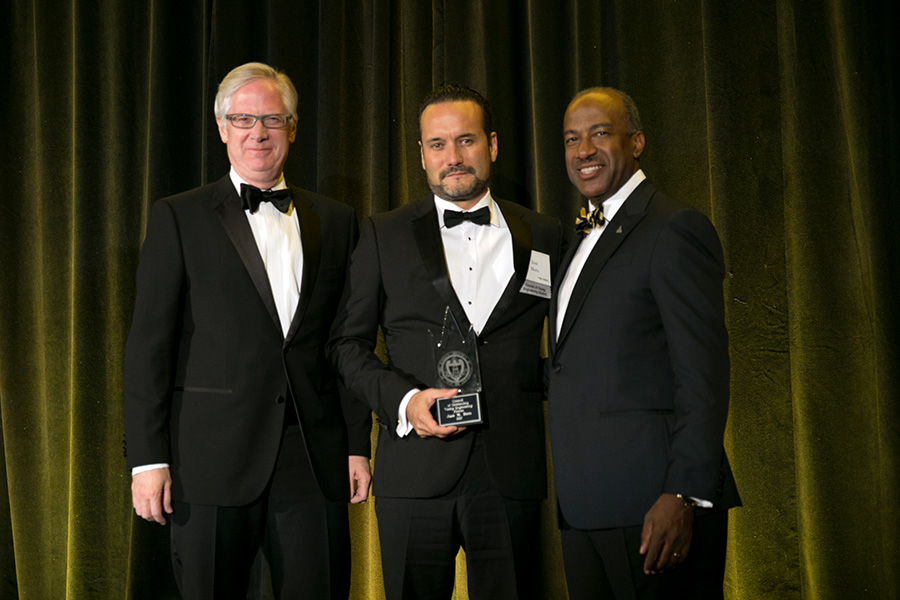 Jose M. Bern at the Georgia Tech College of Engineering Alumni Awards in April. Bern was inducted into the Council of Outstanding Young Engineering Alumni at the event.