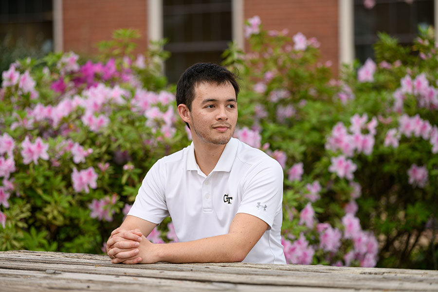 Sam Dennard, who graduates May 5 from Georgia Tech with a bachelor's in civil engineering and a job at Pond & Company waiting. (Photo: Rob Felt)