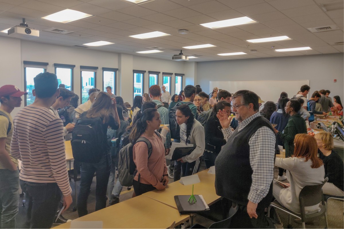 Georgia Tech's ASCE Chapter hosted an open advising session with CEE faculty (photo courtesy of GT ASCE)