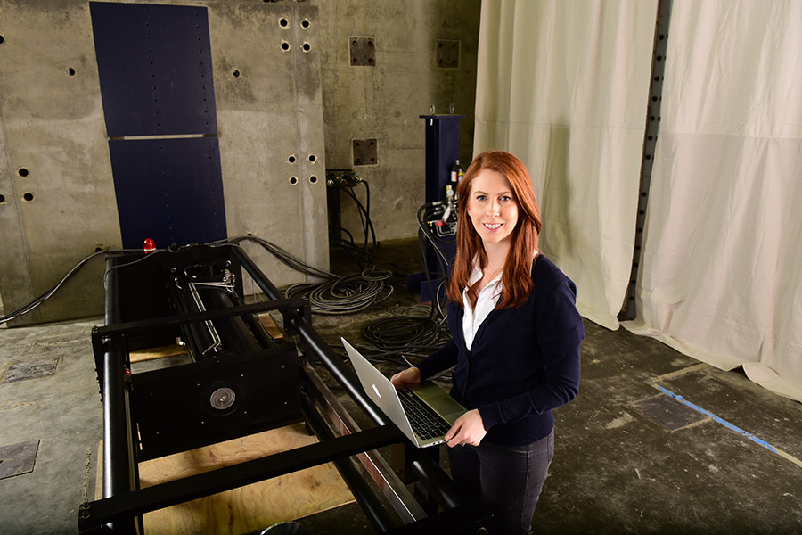 Lauren Stewart in her lab.