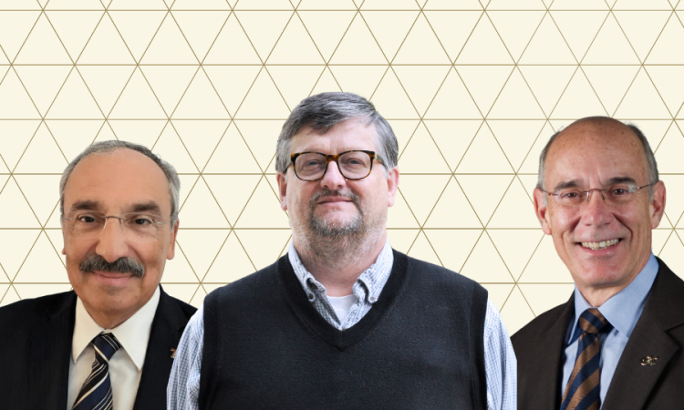 A composite image of Rafael Bras, M. Talat Odman, and J. David Frost