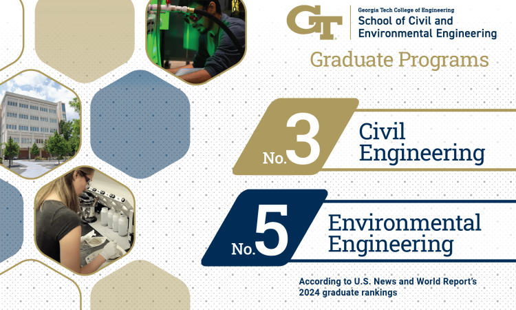 A graphic reading Number 3 Civil Engineering, Number 5 Environmental Engineering