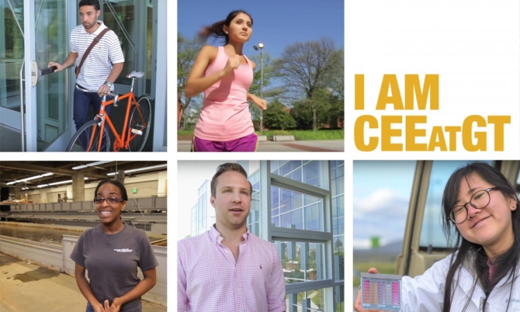 I am CEEatGT video series, featuring five undergraduates and their experiences as civil and environmental engineering students.