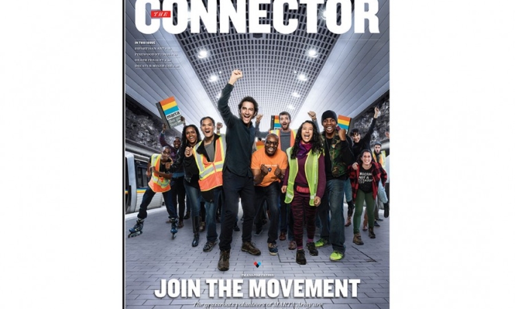 The cover of "The Connector" in "Atlanta" magazine featuring the MARTA Army. (Courtesy: "Atlanta" magazine)