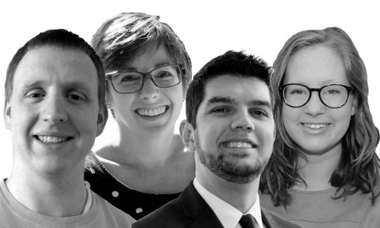 Calvin Clark, Xenia Wirth, Osvaldo Broesicke and Anna Skipper, who have each earned a scholarship from the Achievement Rewards for College Scientists Foundation for 2017.