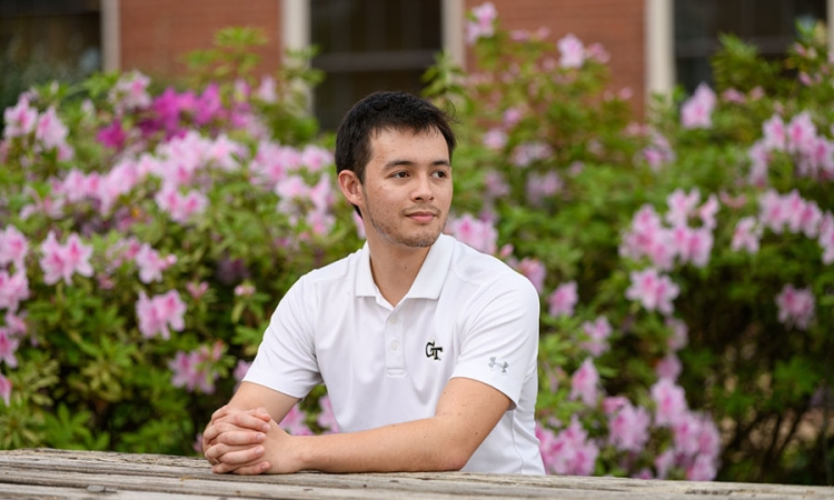 Sam Dennard, who graduates May 5 from Georgia Tech with a bachelor's in civil engineering and a job at Pond & Company waiting. (Photo: Rob Felt)