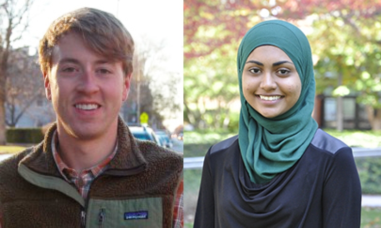 Graduate students Jack Cebe and Atiyya Shaw, who will attend the Eno Center's Future Leaders Development Conference this year.