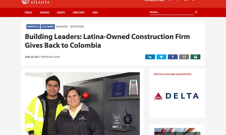Global Atlanta website story featuring civil engineering alumna Guiomar Obregon.