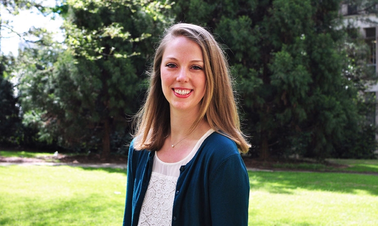 Ph.D. student Laura Mast is one of just 50 students nationwide who will learn how to better communicate the value and impact of their scientific work at a Harvard University conference for grad students in June. (Photo: Jess Hunt-Ralston)