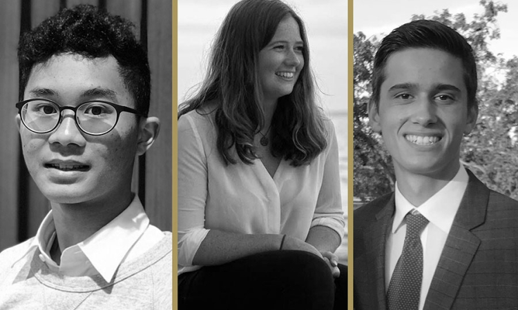 Alex Ip, Abigail Crombie, and Matthew Falcone were selected for the Millennium Fellowship