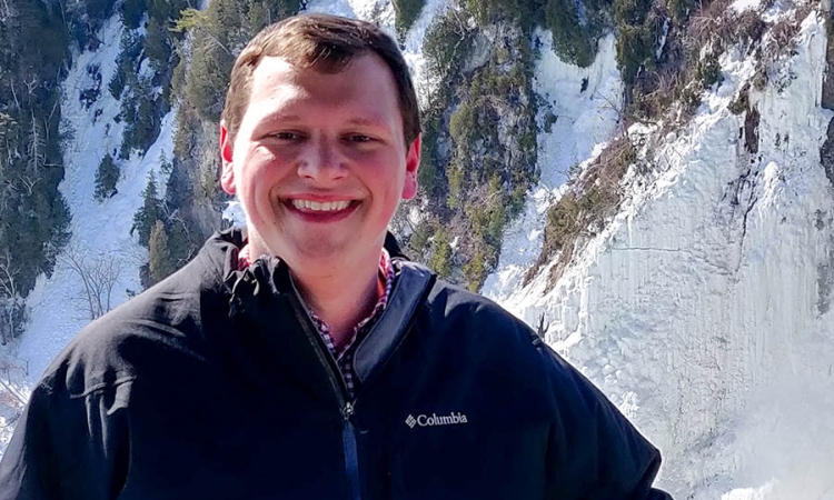 First-year Ph.D. student Aaron Miller