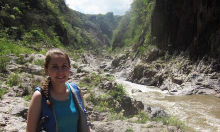 Emily Ferrando in the Somoto Canyon in Nicaragua.