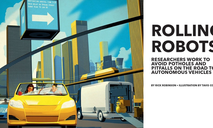 Research Horizons illustration for Rolling Robots story