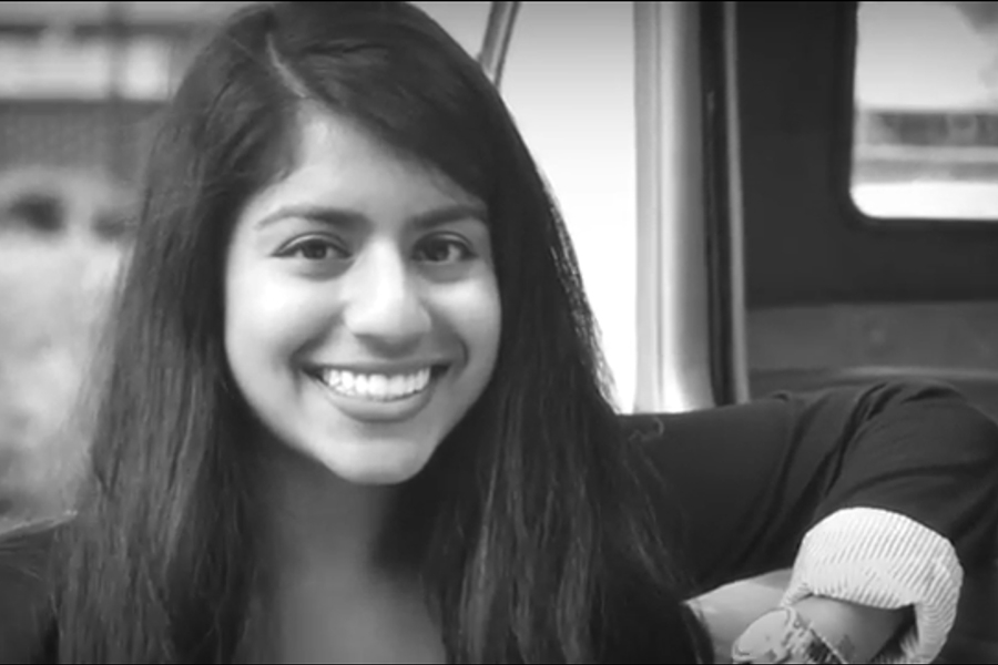 A screencapture from civil engineering senior Raunac Khandaker's "Tech Reflections" audio slideshow.