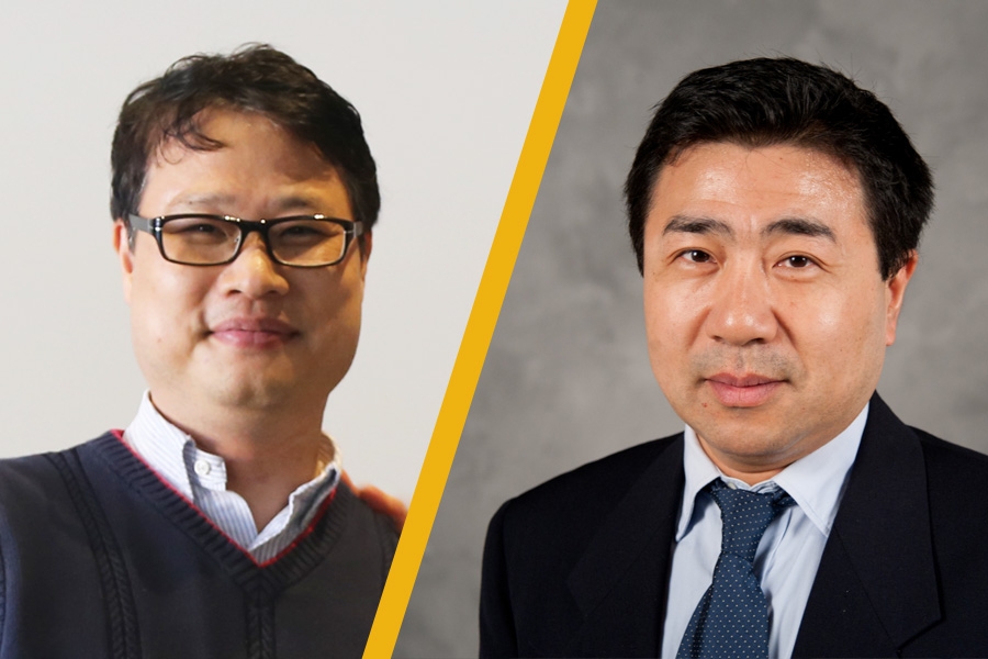 Associate Professors Yong Cho and Jingfeng Wang, who have earned tenure at Georgia Tech.